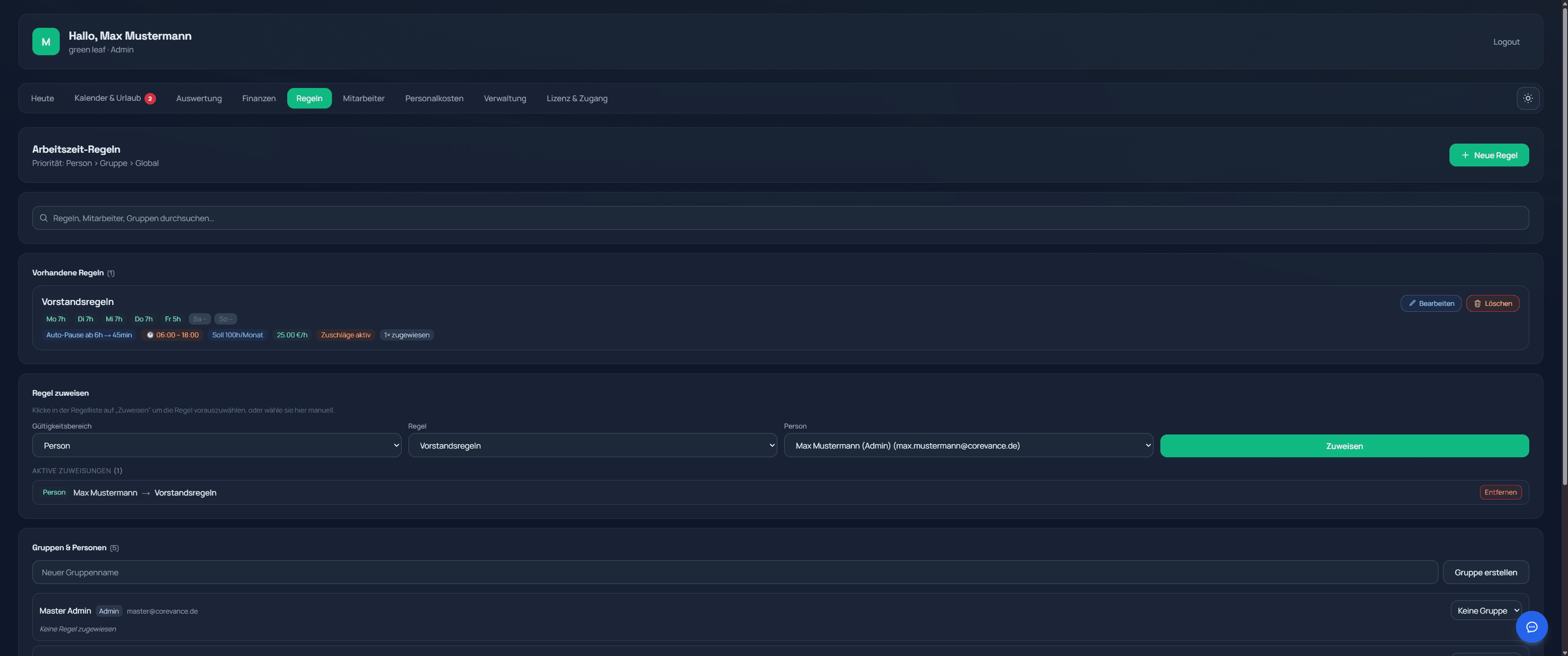 Finanzen & Lohnabrechnung Dark