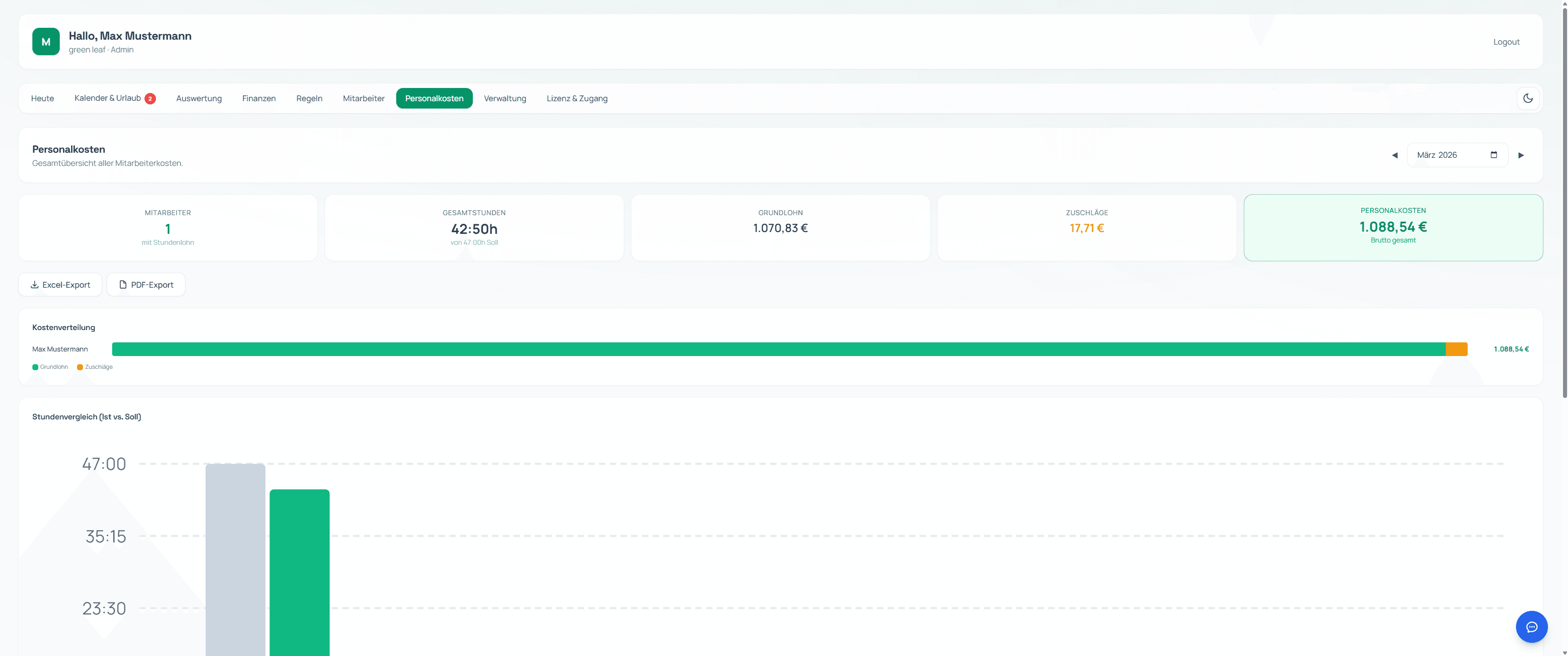 Mitarbeiterverwaltung Bright